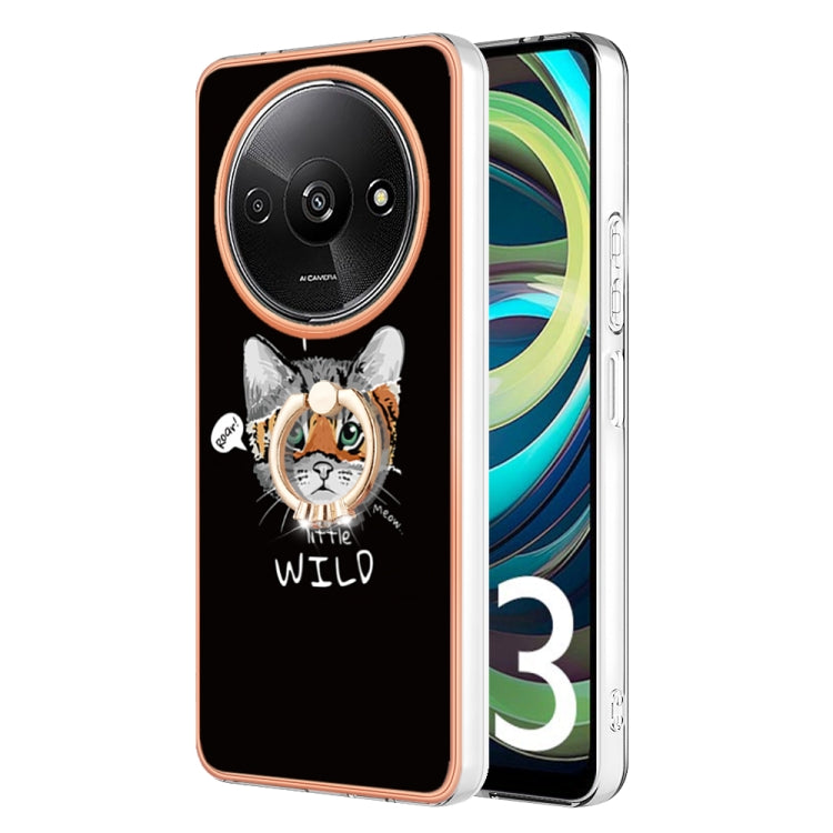 Electroplating Dual-side IMD Phone Case with Ring Holder, For Xiaomi Redmi Note 13 Pro 4G/Poco M6 Pro 4G, For Xiaomi Redmi A3, For Xiaomi Redmi Note 13 4G Global