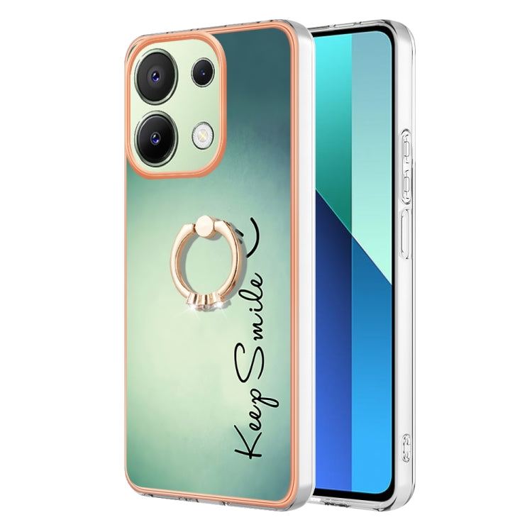 Electroplating Dual-side IMD Phone Case with Ring Holder, For Xiaomi Redmi Note 13 Pro 4G/Poco M6 Pro 4G, For Xiaomi Redmi A3, For Xiaomi Redmi Note 13 4G Global