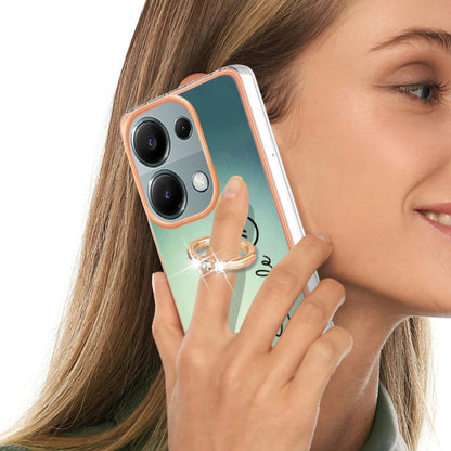 Electroplating Dual-side IMD Phone Case with Ring Holder, For Xiaomi Redmi Note 13 Pro 4G/Poco M6 Pro 4G, For Xiaomi Redmi A3, For Xiaomi Redmi Note 13 4G Global