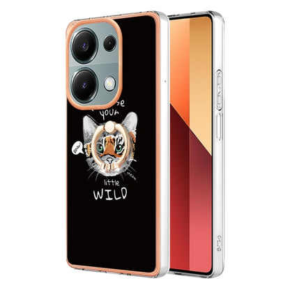 Electroplating Dual-side IMD Phone Case with Ring Holder, For Xiaomi Redmi Note 13 Pro 4G/Poco M6 Pro 4G, For Xiaomi Redmi A3, For Xiaomi Redmi Note 13 4G Global