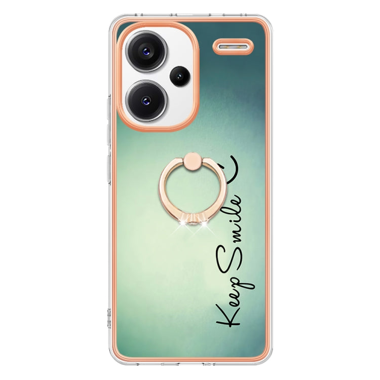 Electroplating Dual-side IMD Phone Case with Ring Holder, For Xiaomi Redmi Note 13 Pro+ 5G, For Xiaomi Redmi Note 13 Pro 5G Global, For Xiaomi 13T / 13T Pro