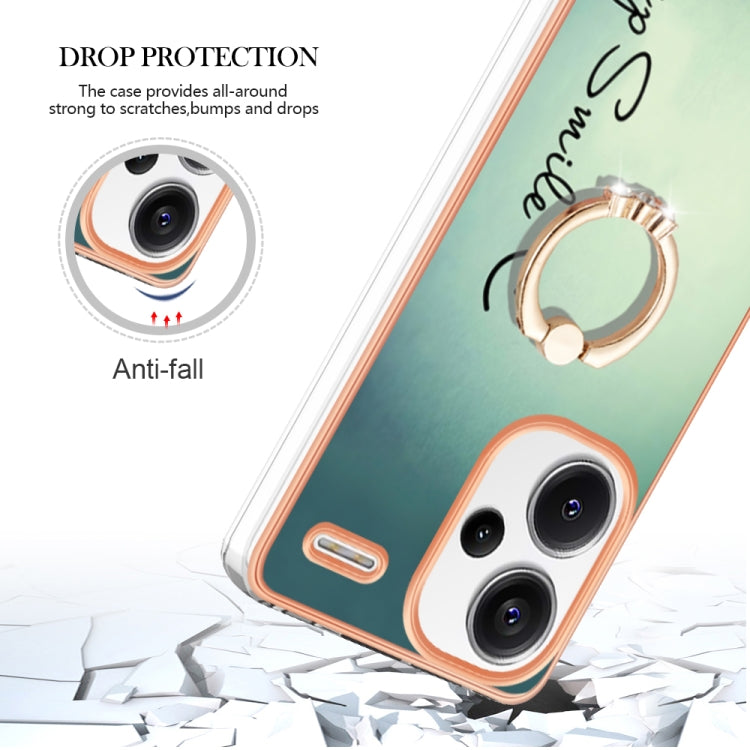 Electroplating Dual-side IMD Phone Case with Ring Holder, For Xiaomi Redmi Note 13 Pro+ 5G, For Xiaomi Redmi Note 13 Pro 5G Global, For Xiaomi 13T / 13T Pro