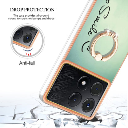 Electroplating Dual-side IMD Phone Case with Ring Holder, For Xiaomi Poco X6 Pro / Redmi K70E, For Xiaomi Redmi Note 13 5G Global, For Xiaomi Redmi 13C 4G