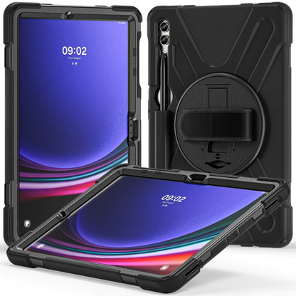 Rotatable Kickstand Grip Heavy Duty Hard Rugged Tablet Case, For Galaxy Tab S10 FE / S9 FE / S9 / S8 / S7, For Samsung Galaxy Tab S9+ / S8+