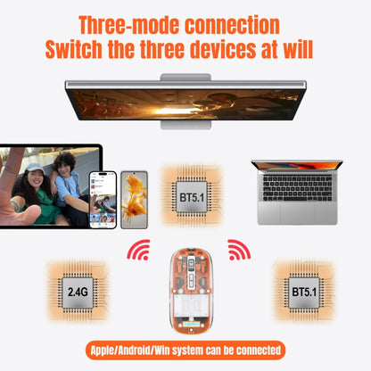 HXSJ T900 Transparent Magnet Three-mode Wireless Gaming Mouse