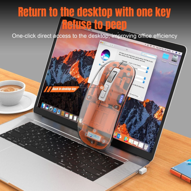 HXSJ T900 Transparent Magnet Three-mode Wireless Gaming Mouse