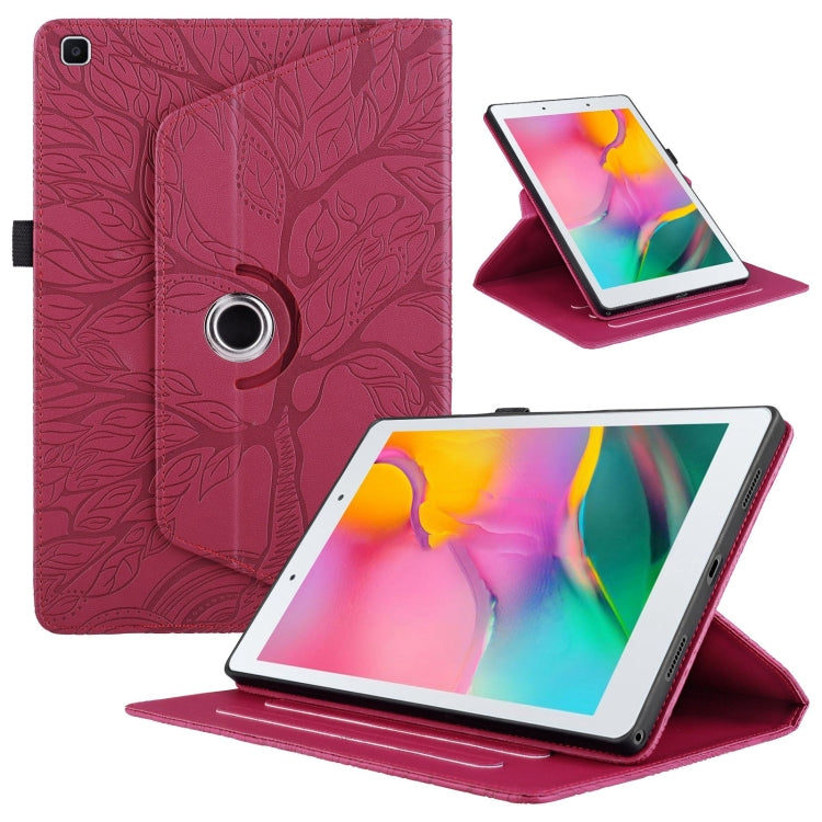 Tree Life Embossed Rotation Leather Tablet Case