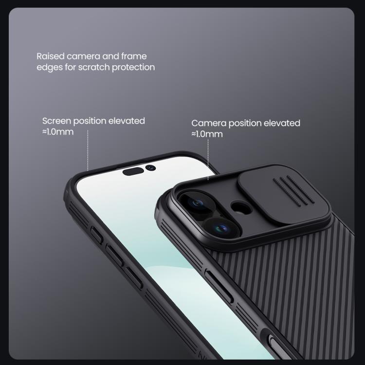 NILLKIN CamShield Pro PC Phone Case, For iPhone 17, For iPhone 16e, For iPhone 16 Plus, For iPhone 16, For iPhone 15 Plus, For iPhone 15