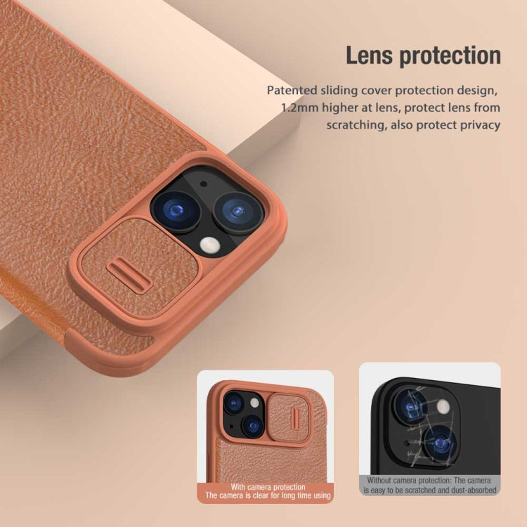 NILLKIN QIN Series Pro Sliding Camera Cover Design Leather Phone Case