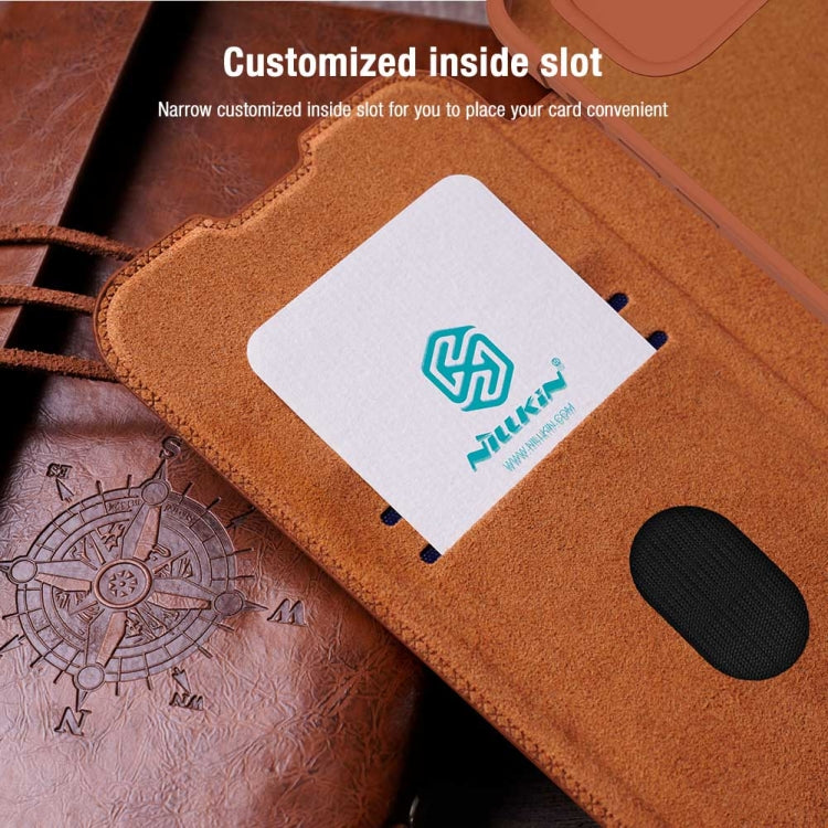 NILLKIN QIN Series Pro Sliding Camera Cover Design Leather Phone Case