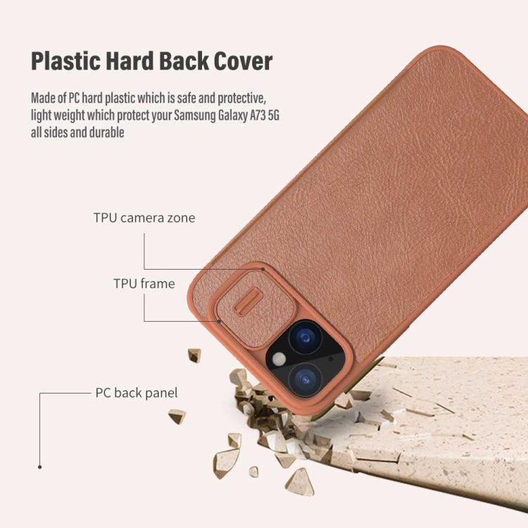 NILLKIN QIN Series Pro Sliding Camera Cover Design Leather Phone Case