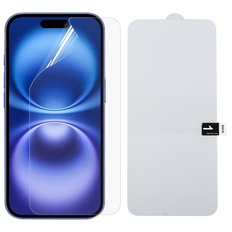 Full Screen Protector Explosion-proof Hydrogel Film, For iPhone 17 Pro Max, For iPhone 17 / 17 Pro, For iPhone Air, For iPhone 16 Pro Max, For iPhone 16 Pro, For iPhone 16 Plus, For iPhone 16, For iPhone 15 Pro Max, For iPhone 15 Pro, For iPhone 15 Plu...