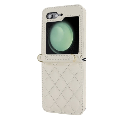 Rhombic Texture Phone Case with Long & Short Lanyard