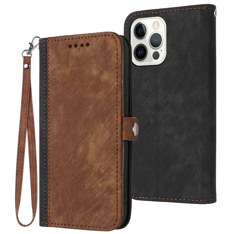 Side Buckle Double Fold Hand Strap Leather Phone Case, For iPhone 16, For iPhone 15 Pro Max, For iPhone 15 Pro, For iPhone 15 Plus