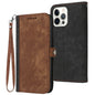 Side Buckle Double Fold Hand Strap Leather Phone Case, For iPhone 16, For iPhone 15 Pro Max, For iPhone 15 Pro, For iPhone 15 Plus