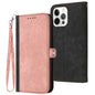 Side Buckle Double Fold Hand Strap Leather Phone Case, For iPhone 16, For iPhone 15 Pro Max, For iPhone 15 Pro, For iPhone 15 Plus