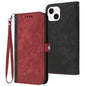 Side Buckle Double Fold Hand Strap Leather Phone Case, For iPhone 16, For iPhone 15 Pro Max, For iPhone 15 Pro, For iPhone 15 Plus