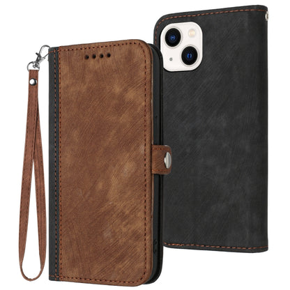 Side Buckle Double Fold Hand Strap Leather Phone Case, For iPhone 16, For iPhone 15 Pro Max, For iPhone 15 Pro, For iPhone 15 Plus