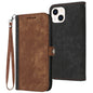 Side Buckle Double Fold Hand Strap Leather Phone Case, For iPhone 16, For iPhone 15 Pro Max, For iPhone 15 Pro, For iPhone 15 Plus