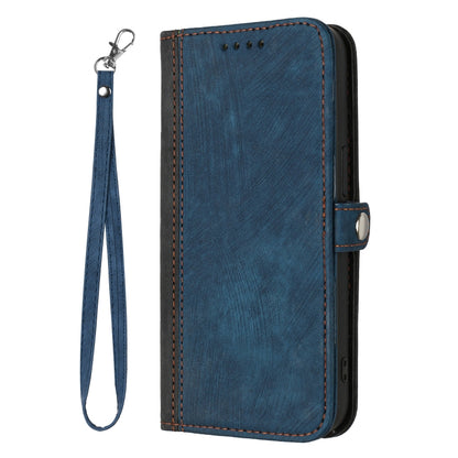 Side Buckle Double Fold Hand Strap Leather Phone Case, For iPhone 15