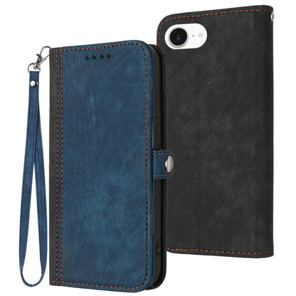 Side Buckle Double Fold Hand Strap Leather Phone Case, For iPhone 17e / 16e, For iPhone 17 Pro Max, For iPhone 17 Pro, For iPhone 17