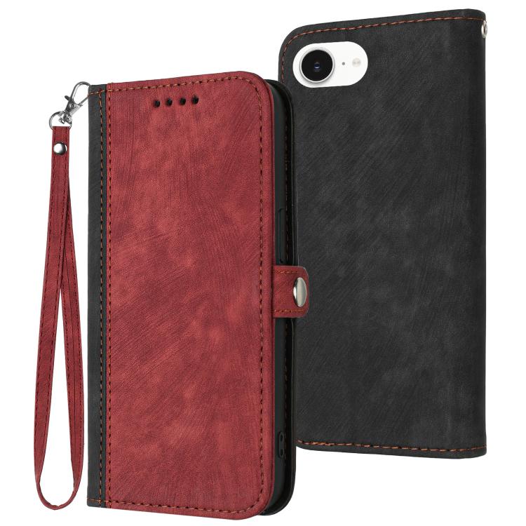 Side Buckle Double Fold Hand Strap Leather Phone Case, iPhone 16e, For iPhone 16 Pro Max, For iPhone 16 Pro, For iPhone 16 Plus