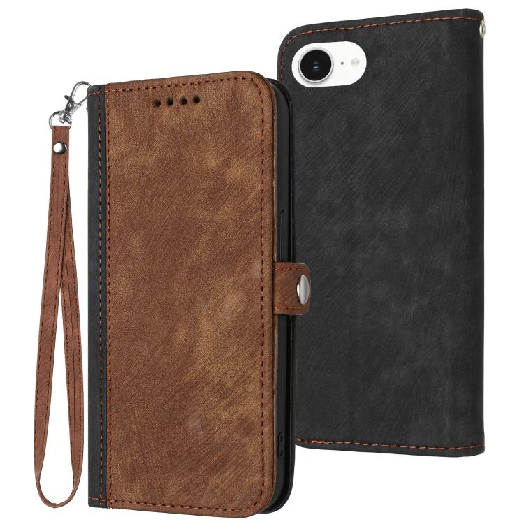 Side Buckle Double Fold Hand Strap Leather Phone Case, iPhone 16e, For iPhone 16 Pro Max, For iPhone 16 Pro, For iPhone 16 Plus