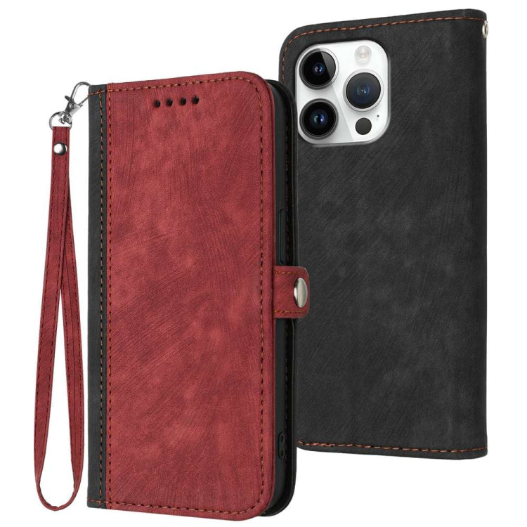 Side Buckle Double Fold Hand Strap Leather Phone Case, For iPhone Air, For iPhone 16 Pro Max, For iPhone 16 Pro, For iPhone 16 Plus