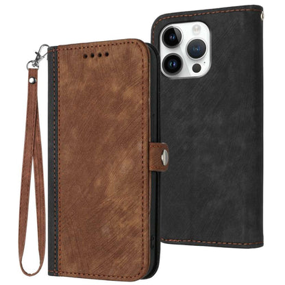 Side Buckle Double Fold Hand Strap Leather Phone Case, For iPhone Air, For iPhone 16 Pro Max, For iPhone 16 Pro, For iPhone 16 Plus