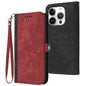 Side Buckle Double Fold Hand Strap Leather Phone Case, For iPhone Air, For iPhone 16 Pro Max, For iPhone 16 Pro, For iPhone 16 Plus