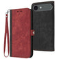 Side Buckle Double Fold Hand Strap Leather Phone Case, For iPhone Air, For iPhone 16 Pro Max, For iPhone 16 Pro, For iPhone 16 Plus