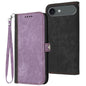 Side Buckle Double Fold Hand Strap Leather Phone Case, For iPhone Air, For iPhone 16 Pro Max, For iPhone 16 Pro, For iPhone 16 Plus