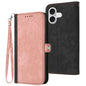 Side Buckle Double Fold Hand Strap Leather Phone Case, For iPhone 17 Pro Max, For iPhone 17 Pro, For iPhone 17, For iPhone Air