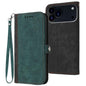 Side Buckle Double Fold Hand Strap Leather Phone Case, For iPhone 17e / 16e, For iPhone 17 Pro Max, For iPhone 17 Pro, For iPhone 17
