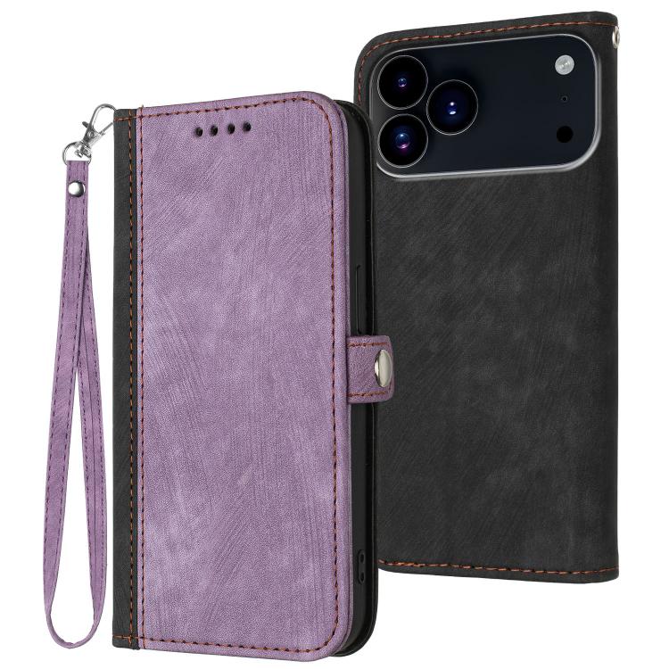 Side Buckle Double Fold Hand Strap Leather Phone Case, For iPhone 17 Pro Max, For iPhone 17 Pro, For iPhone 17, For iPhone Air