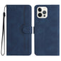 Heart Pattern Skin Feel Leather Phone Case, For iPhone 16, For iPhone 15 Pro Max, For iPhone 15 Pro, For iPhone 15 Plus
