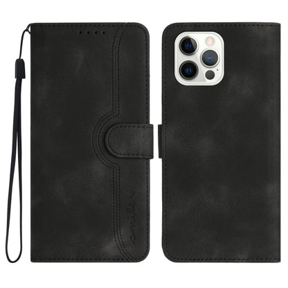 Heart Pattern Skin Feel Leather Phone Case, For iPhone 16, For iPhone 15 Pro Max, For iPhone 15 Pro, For iPhone 15 Plus