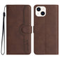 Heart Pattern Skin Feel Leather Phone Case, For iPhone 16, For iPhone 15 Pro Max, For iPhone 15 Pro, For iPhone 15 Plus