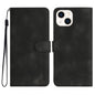 Heart Pattern Skin Feel Leather Phone Case, For iPhone 16, For iPhone 15 Pro Max, For iPhone 15 Pro, For iPhone 15 Plus