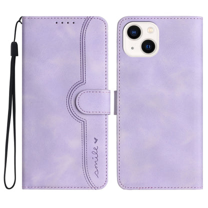 Heart Pattern Skin Feel Leather Phone Case, For iPhone 16, For iPhone 15 Pro Max, For iPhone 15 Pro, For iPhone 15 Plus
