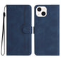 Heart Pattern Skin Feel Leather Phone Case, For iPhone 16, For iPhone 15 Pro Max, For iPhone 15 Pro, For iPhone 15 Plus