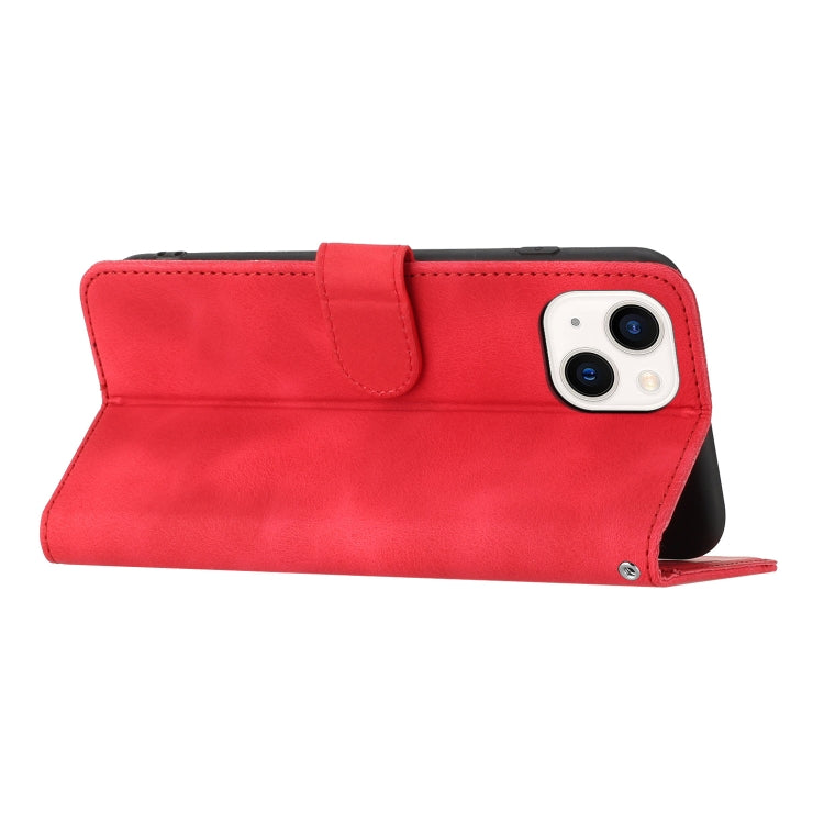 Heart Pattern Skin Feel Leather Phone Case, For iPhone 15