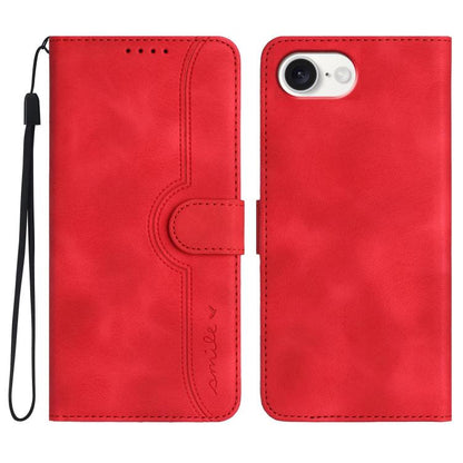 Heart Pattern Skin Feel Leather Phone Case, For iPhone 18 Pro / 17 Pro, For iPhone 18 Pro Max / 17 Pro Max, For iPhone 17e / 16e, For iPhone 17