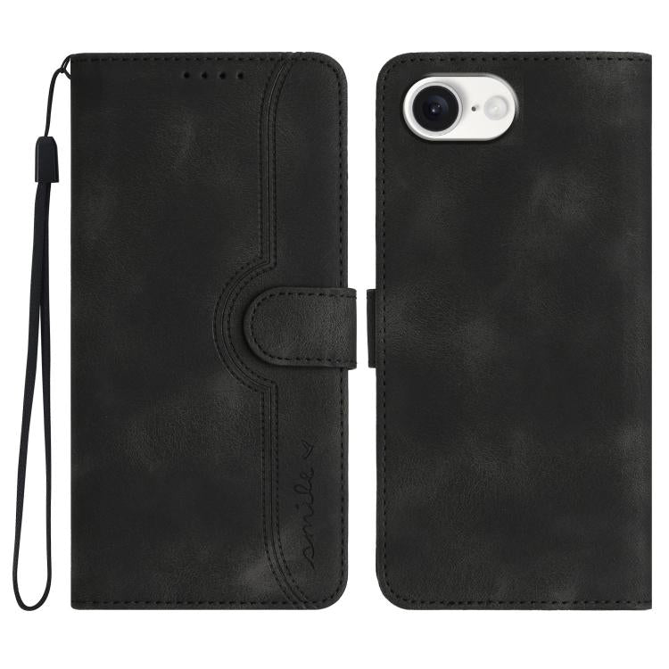 Heart Pattern Skin Feel Leather Phone Case, For iPhone 18 Pro / 17 Pro, For iPhone 18 Pro Max / 17 Pro Max, For iPhone 17e / 16e, For iPhone 17