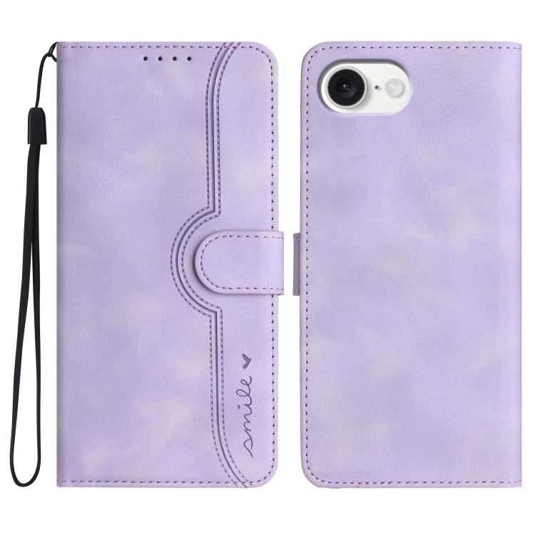 Heart Pattern Skin Feel Leather Phone Case, iPhone 16e, For iPhone 16 Pro Max, For iPhone 16 Pro, For iPhone 16 Plus