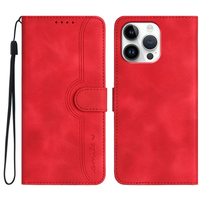 Heart Pattern Skin Feel Leather Phone Case, For iPhone Air, For iPhone 16 Pro Max, For iPhone 16 Pro, For iPhone 16 Plus