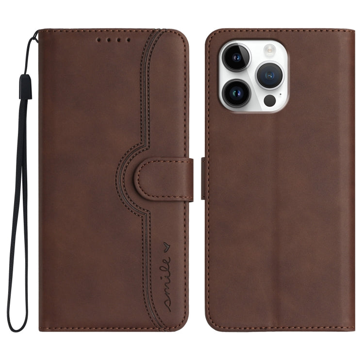 Heart Pattern Skin Feel Leather Phone Case, For iPhone Air, For iPhone 16 Pro Max, For iPhone 16 Pro, For iPhone 16 Plus