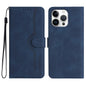 Heart Pattern Skin Feel Leather Phone Case, For iPhone Air, For iPhone 16 Pro Max, For iPhone 16 Pro, For iPhone 16 Plus