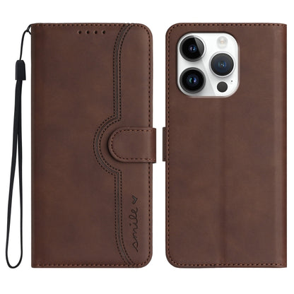 Heart Pattern Skin Feel Leather Phone Case, For iPhone Air, For iPhone 16 Pro Max, For iPhone 16 Pro, For iPhone 16 Plus