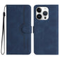 Heart Pattern Skin Feel Leather Phone Case, For iPhone Air, For iPhone 16 Pro Max, For iPhone 16 Pro, For iPhone 16 Plus